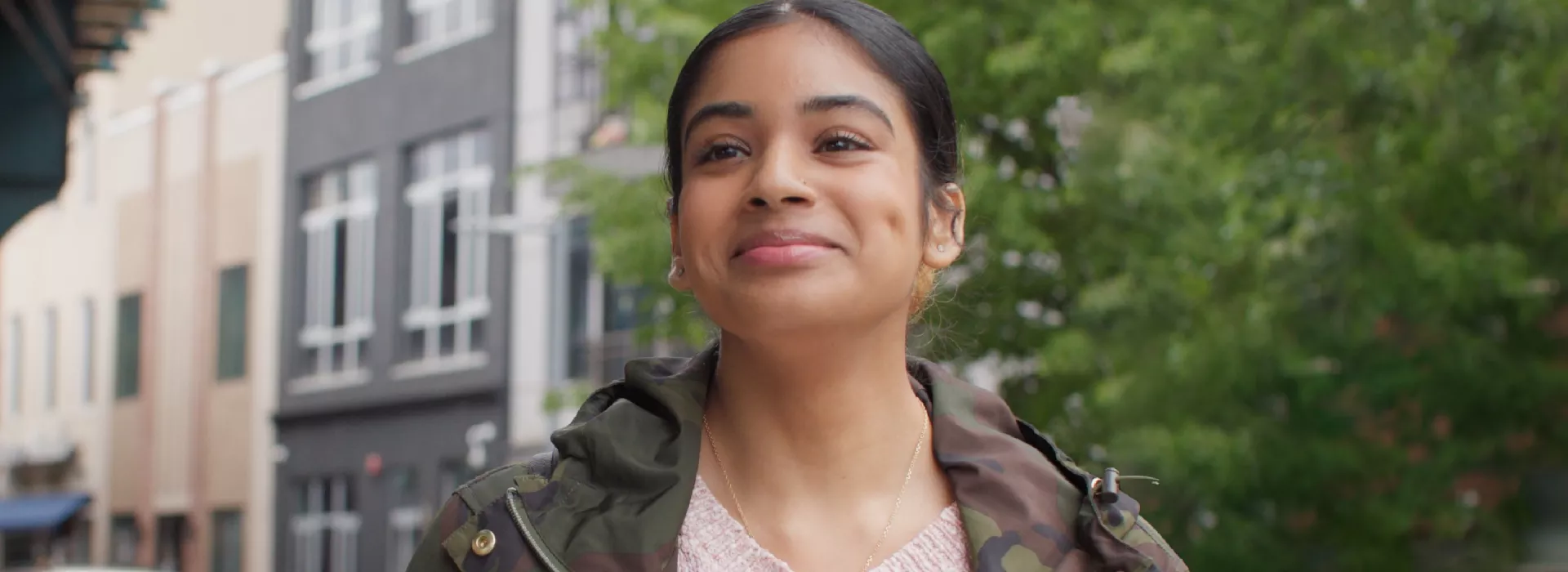 teen in front of the y